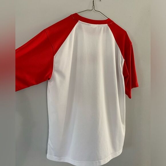 VTG Lee Sport Philadelphia Phillies Baseball Jersey Color Block White Red Blue L - Picture 6 of 10